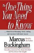 book covers the one thing you need to know
